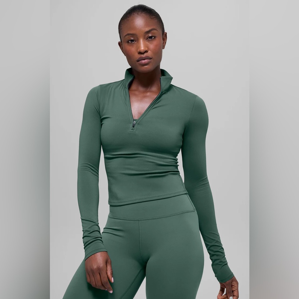 ALO Softsculpt Precision 1/4 Zip Long Sleeve - Clover Green